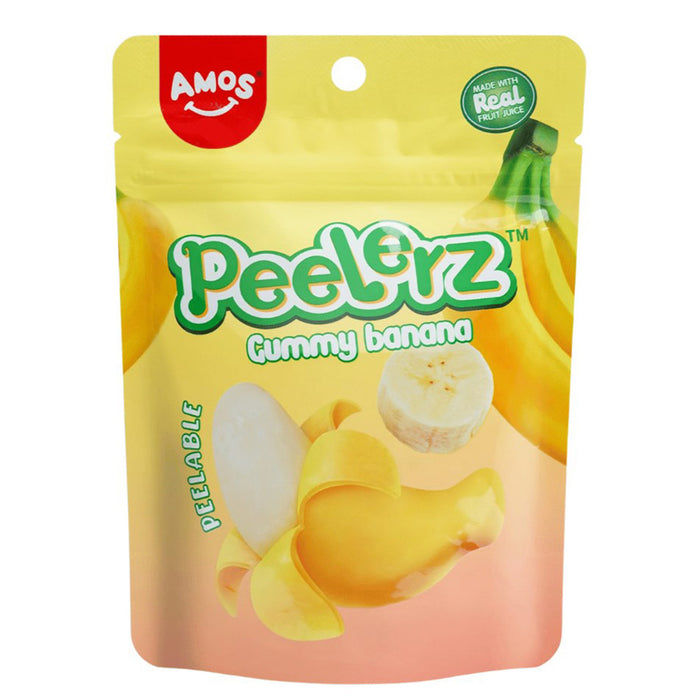Amos Peelerz Gummy Banana Soft Candy brings a playful twist to classic gummy treats.