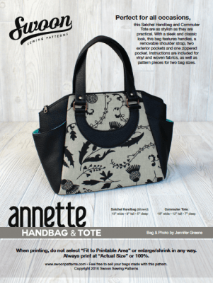 Annette Handbag & Tote by Swoon Sewing Patterns | Hardware Kit