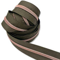 Army Green | #5 Rose Gold Zipper by the Yard - 3 Yard Singles