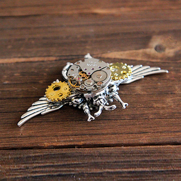 Assembled Steampunk Beetle Insect Gear Brooch