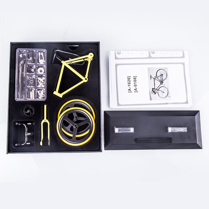 Assembly Bicycle Toy Metal Simulation Road Bike DIY Model Kit 90Pcs