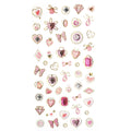 Assorted Jewel Adorment 3D Sticker Sheet, 1/4-Inch, 48-Piece - Pink Sapphire