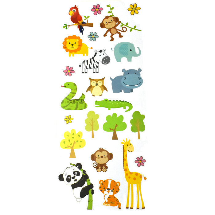 Baby Animals Paper Craft Sticker Sheet, 1-1/2-Inch, 55-Piece