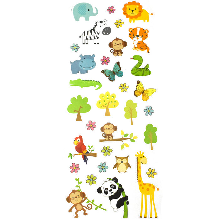 Baby Animals Paper Craft Sticker Sheet, 1-1/2-Inch, 55-Piece