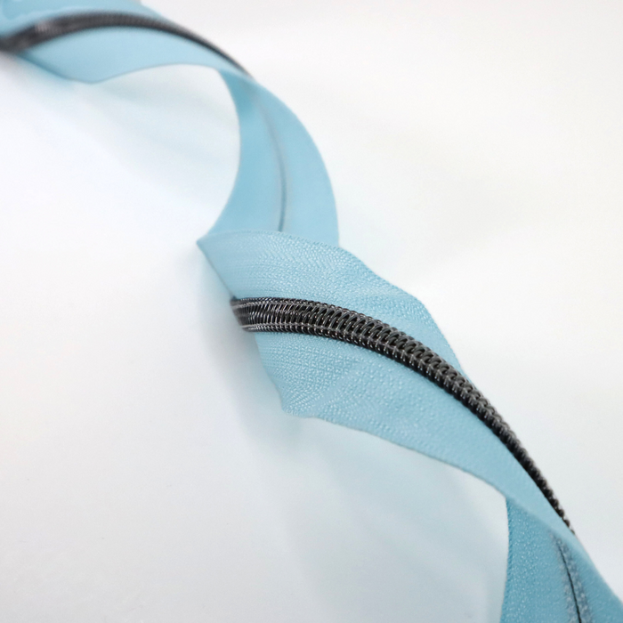 Baby Blue | #5 Black Nickel Zipper by the Yard - 3 Yard Singles