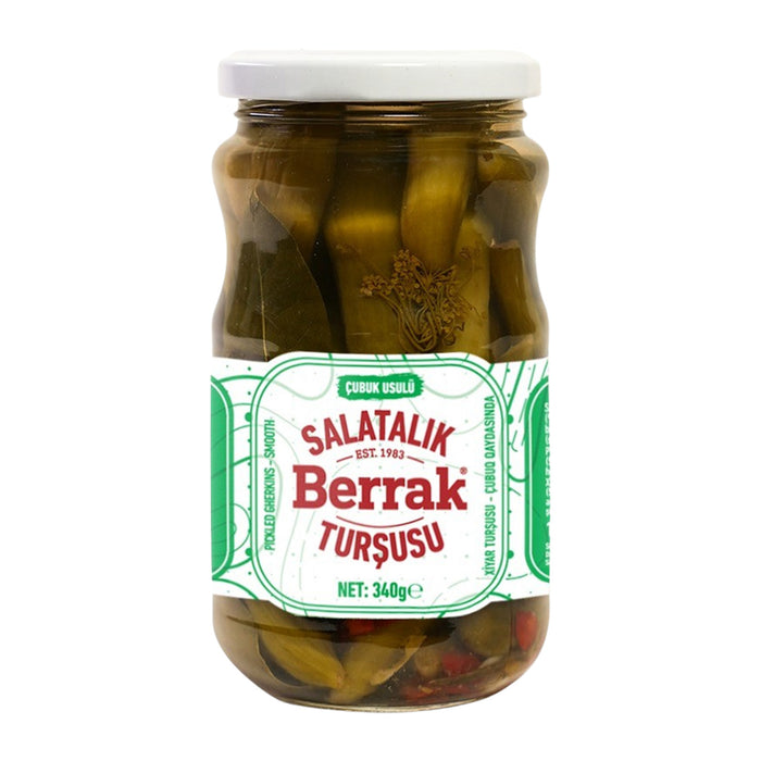 Bring the bold flavors of Türkiye to your table with Berrak Ankara Cubuk Cucumber Pickles.