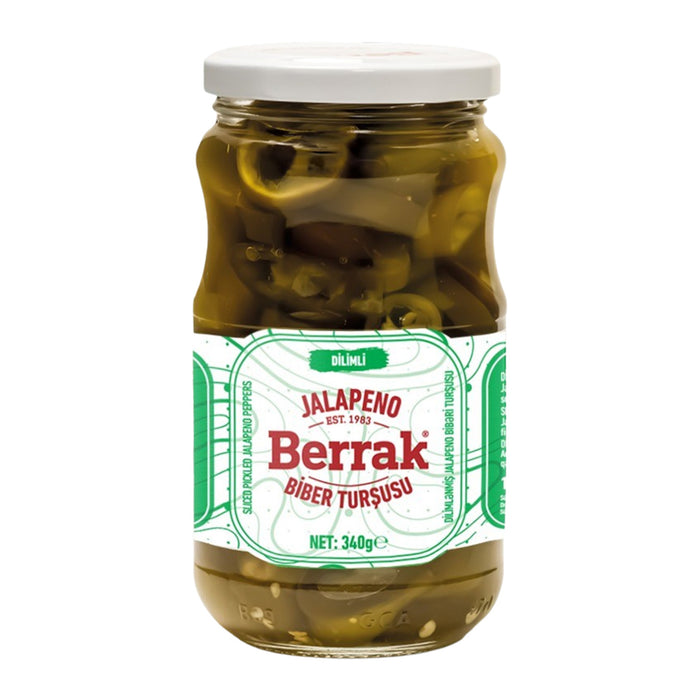 Add bold heat and crunch to your meals with Berrak Jalapeno Pepper Pickles.