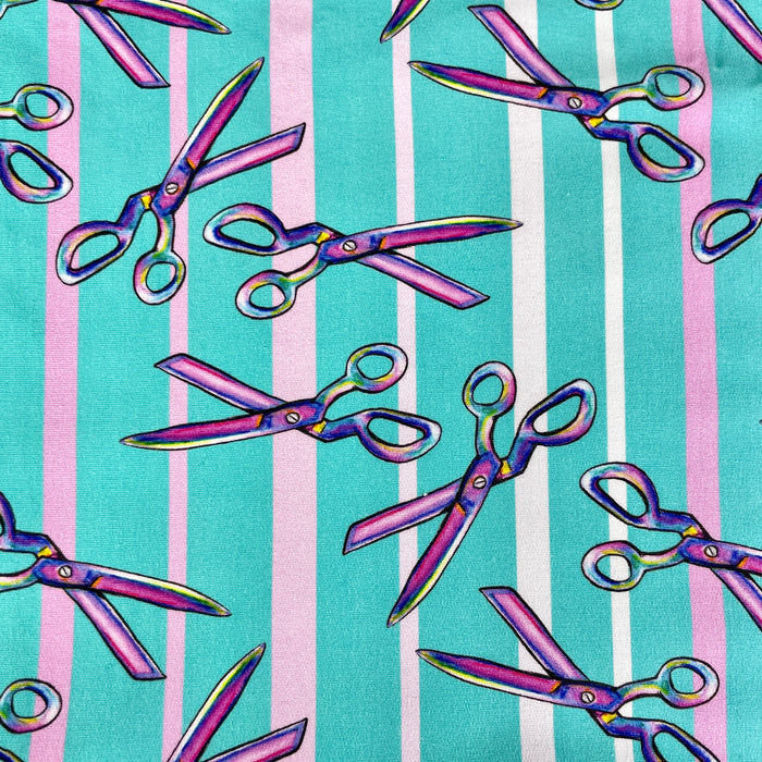 BFT Striped Rainbow Scissors | Round 40 - 1 Yard Cut