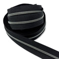 Black | #3 Black Nickel Zipper by the Yard - 5 Yard Singles
