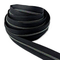 Black | #3 Midnight Rainbow Zipper by the Yard - 5 Yard Singles