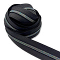 Black | #5 Midnight Rainbow Zipper by the Yard - 5 Yard Singles