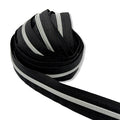Black | #5 Nickel Zipper by the Yard - 5 Yard Singles