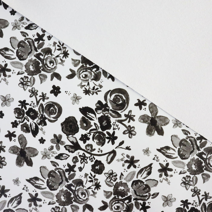 Black & White Teacup | 18" Luxe Vinyl Roll - Mid-Weight