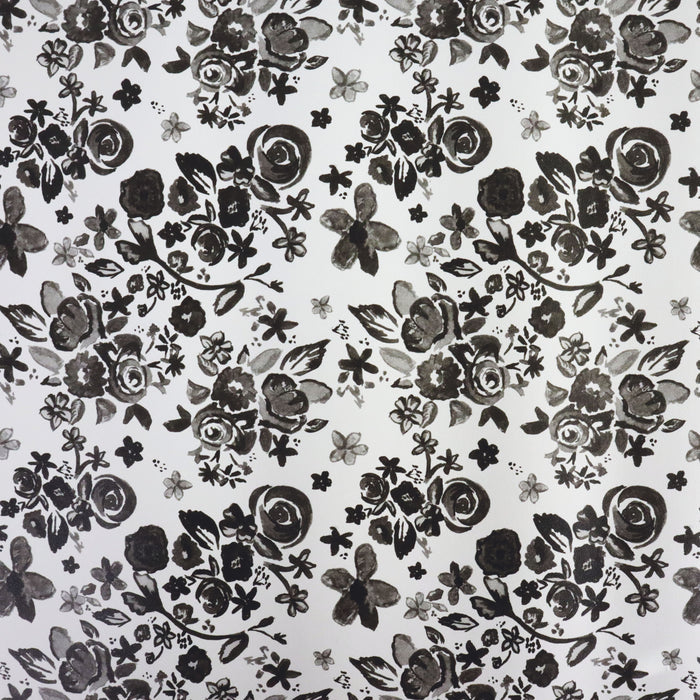 Black & White Teacup | 18" Luxe Vinyl Roll - Mid-Weight