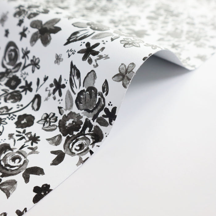 Black & White Teacup | 18" Luxe Vinyl Roll - Mid-Weight