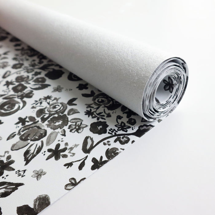 Black & White Teacup | 18" Luxe Vinyl Roll - Mid-Weight