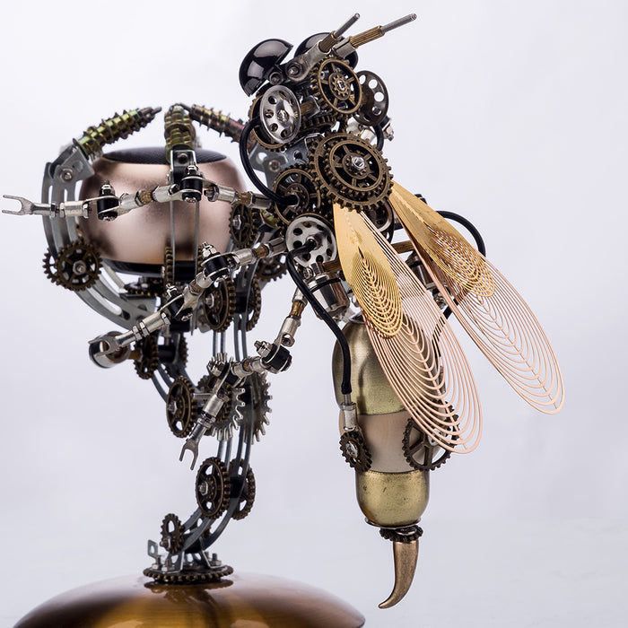 Bluetooth Speaker DIY Mechanical Wasp Assembly Steampunk Metal Model kit