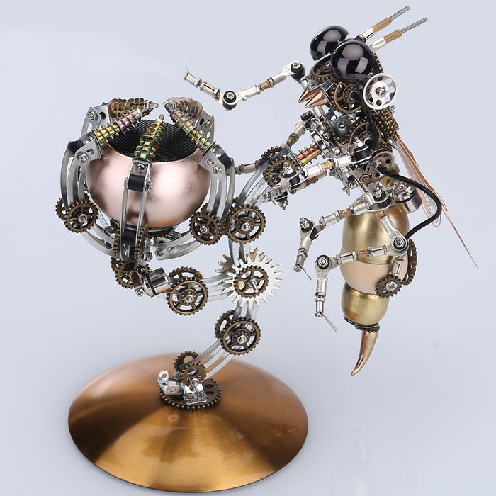 Bluetooth Speaker DIY Mechanical Wasp Assembly Steampunk Metal Model kit