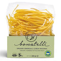 Bonatelli Organic Turmeric Stick Pasta brings vibrant color and subtle earthy flavor to your table.