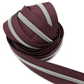 Bordeaux Red | #5 Nickel Zipper by the Yard - 3 Yard Singles