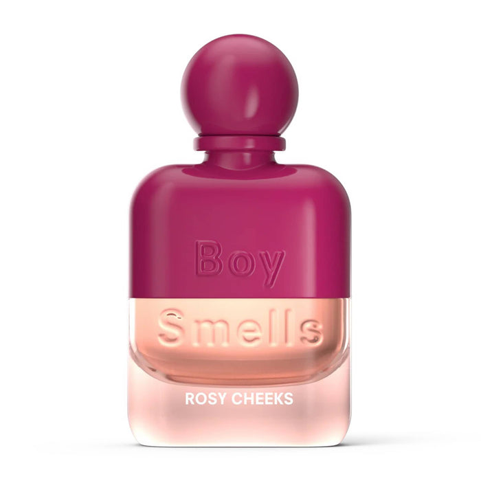 Boy Smells Rosy Cheeks scented eau de parfum 50ml bottle, front view.