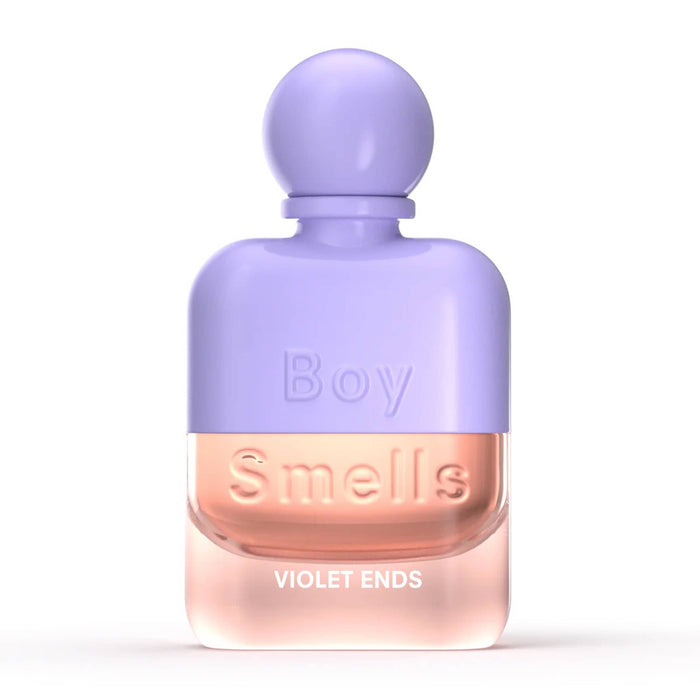 Boy Smells Violet Ends scented eau de parfum 50ml bottle, front view.