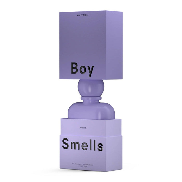 Boy Smells Violet Ends scented eau de parfum 50ml bottle, in open box.