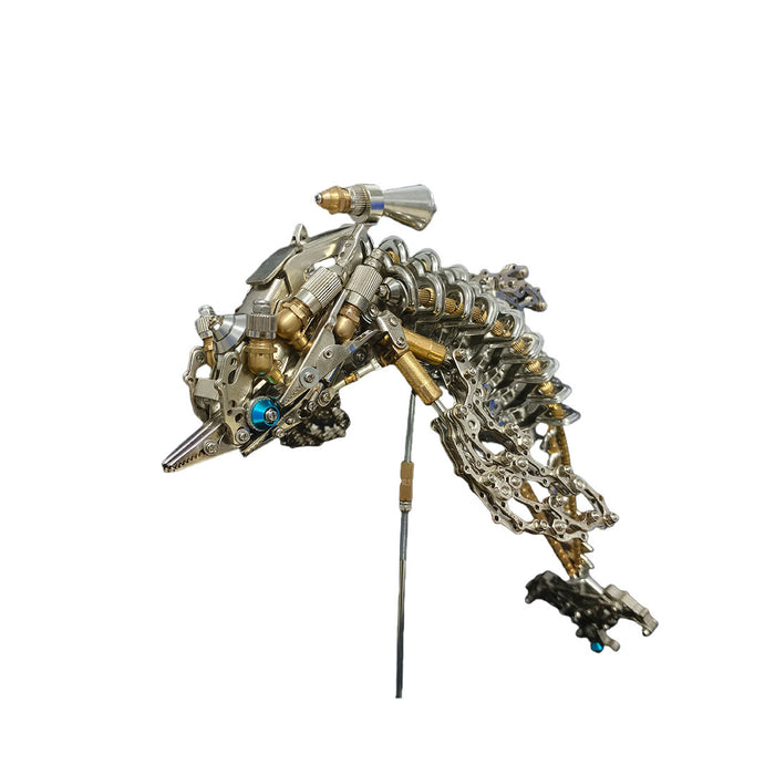 Brass 3D Metal Dolphin Assembly Model Building Kits