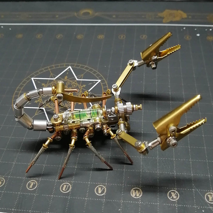 Brass Metal Scorpion Metal Model Kits with Green Lights