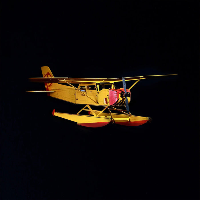 Breeze Drifter Cessna Seaplane Mechanical 3D Metal Aircraft Kit for Aviation Lovers 81PCS