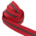Bright Red  | #5 Midnight Rainbow Zipper by the Yard - 3 Yard Singles