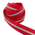 Bright Red  | #5 Nickel Zipper by the Yard - 3 Yard Singles