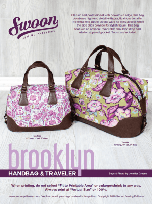 Brooklyn Bag & Traveler Bag by Swoon Sewing Patterns | Hardware Kit