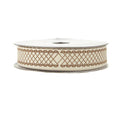 Brown Diamond Checkered Print Cotton Ribbon, 5/8-Inch, 10 Yards,