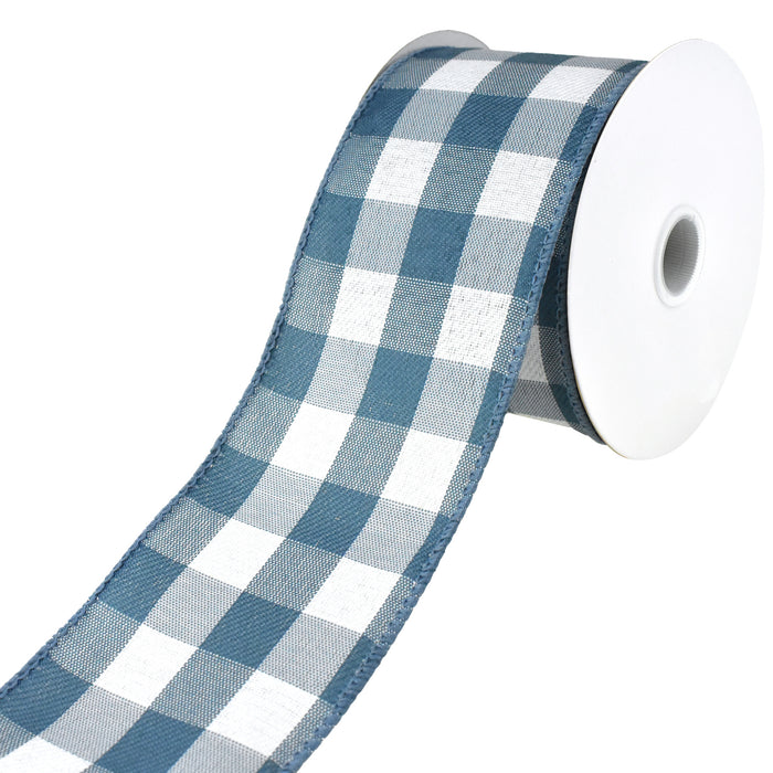 Buffalo Plaid Wired Ribbon, 2-1/2-Inch, 10-Yard