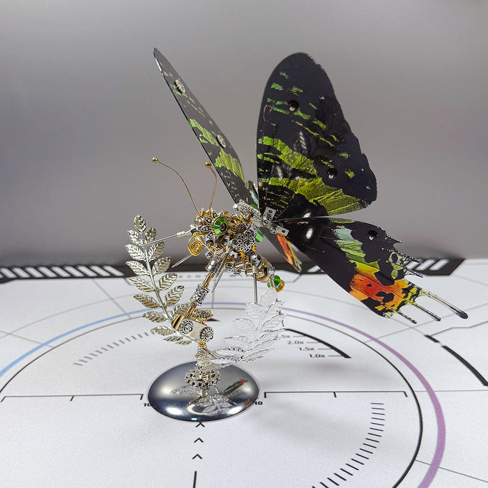 Build Your Own Steampunk Papilio phorcas Butterfly 3D Metal Model Kit for Beginner