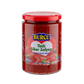 Burcu Tatli Biber Salcasi is a rich and flavorful Turkish sweet red pepper paste made from freshly harvested red peppers.