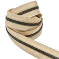 Buttercream  | #5 Black Nickel Zipper by the Yard - 3 Yard Singles