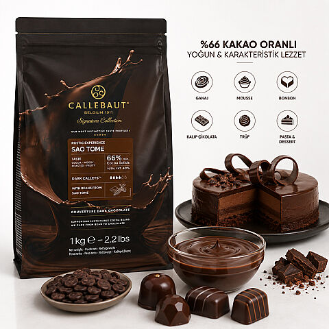Callebaut Original Chocolate Rustic Sao Tome is a premium 66% cocoa dark couverture chocolate crafted from carefully selected cocoa beans sourced from Sao Tome, one of Africa’s most distinctive cocoa islands.