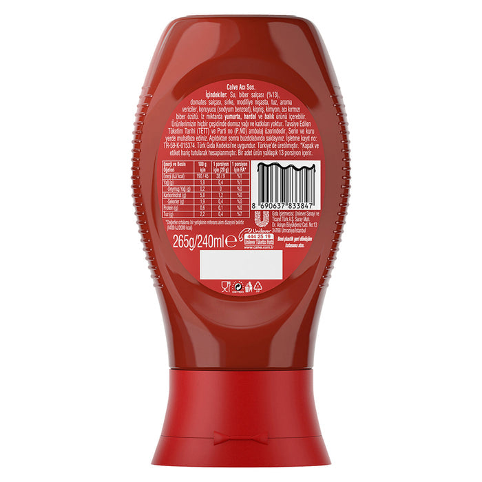 Turn up the heat in your kitchen with Calve Hot Sauce, a bold and flavorful table sauce inspired by classic Turkish spice blends.
