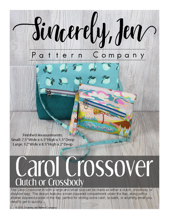 Carol Crossover Clutch or Crossbody by Sincerely Jen | Hardware Kit