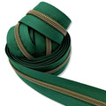 Castleton Green | #5 Antique Gold Zipper by the Yard - 3 Yard Singles