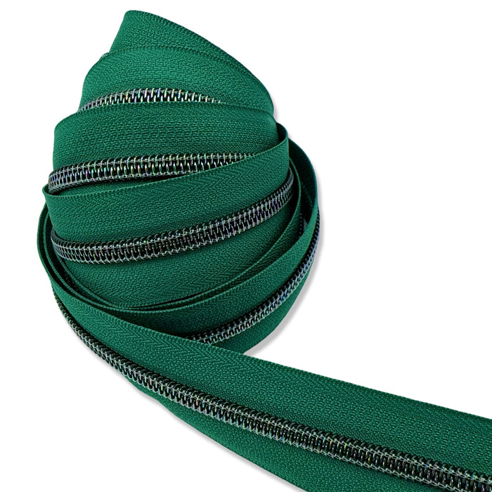Castleton Green | #5 Midnight Rainbow Zipper by the Yard - 3 Yard Singles