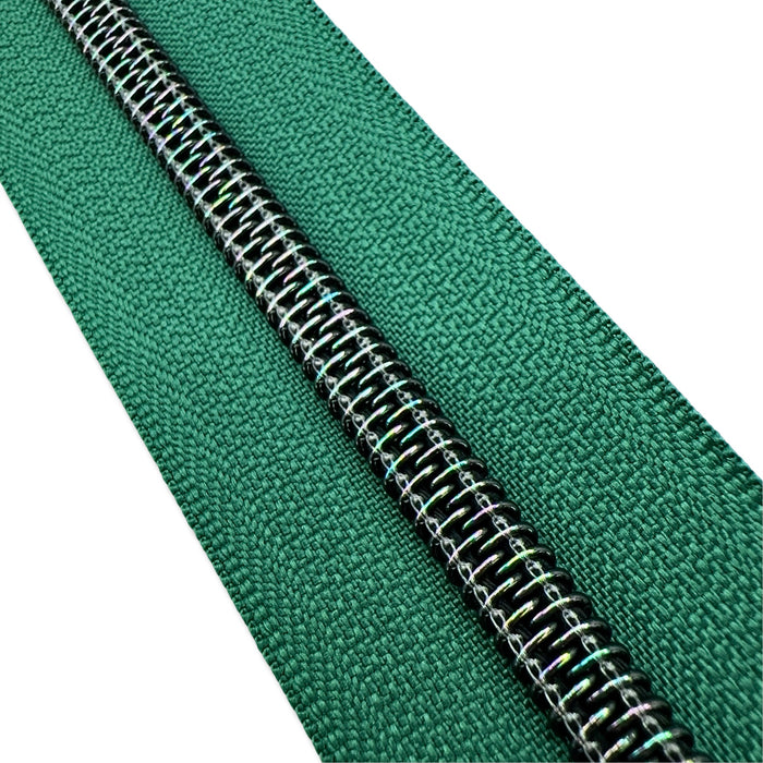 Castleton Green | #5 Midnight Rainbow Zipper by the Yard - 3 Yard Singles
