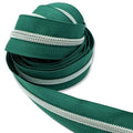 Castleton Green | #5 Nickel Zipper by the Yard - 3 Yard Singles