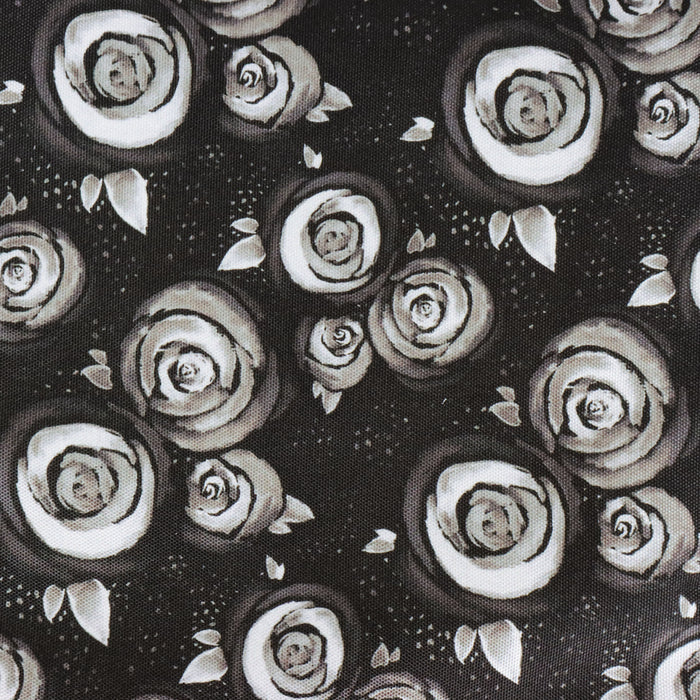 This printed WPC-Lite is of watercolor roses in black and white.