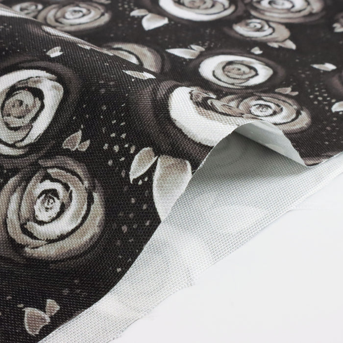 This printed WPC-Lite is of watercolor roses in black and white.