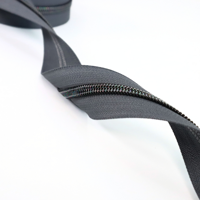 Charcoal Gray | #5 Midnight Rainbow Zipper by the Yard - 3 Yard Singles