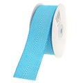Chevron Herringbone Cotton Ribbon, 1-1/2-Inch, 10 Yards, Turquoise