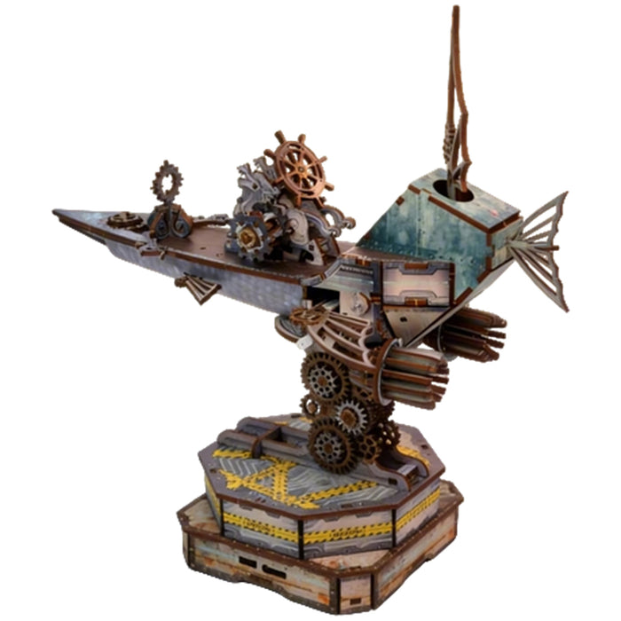 Chinese Ancient Fast attack Craft Warship Mechanical 3D Wooden Model Building kits 248PCS